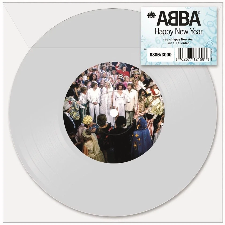 Abba Happy New Year Limited Edition White 7" Vinyl Single - 2019 Release - Image 1 of 1