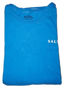 Salt Life Men's Long Sleeve Blue Pullover T-shirt "Slaying & Filleting" Size 2XL - Picture 1 of 7