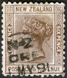 Neuseeland 1882 Queen Victoria gebraucht (SC# 65) - Bild 1 von 1