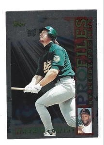 1996 Topps Profiles By Kirby Puckett #AL-18 Mark McGwire - Oakland Athletics - Bild 1 von 2