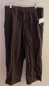 Classic Elements Women’s Capri Pants SP Small Petite 6 8 Waist 30” 32” NWT Brown - Picture 1 of 8
