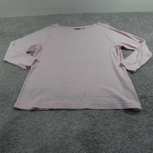 Top para mujer Vineyard Vines XXL rosa blanco a rayas logotipo de ballena capa base básica 2XL - Imagen 1 de 15