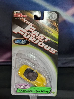 Racing Champions FAST AND THE FURIOUS 2003 Dodge VIPER SRT-10 YELLOW Series 9 - Image 1 of 4
