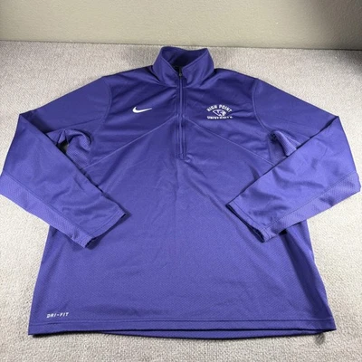 Camisa High Point Panthers Para Hombres XL Púrpura NCAA Universidad Nike Dri Fit Cuarto Cremallera Foto 1 de 4