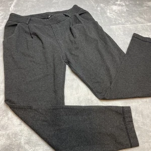 Lululemon City Sleek Trouser Pants Womens 8 Charcoal Black Crop Knit Pleated - Picture 1 of 8