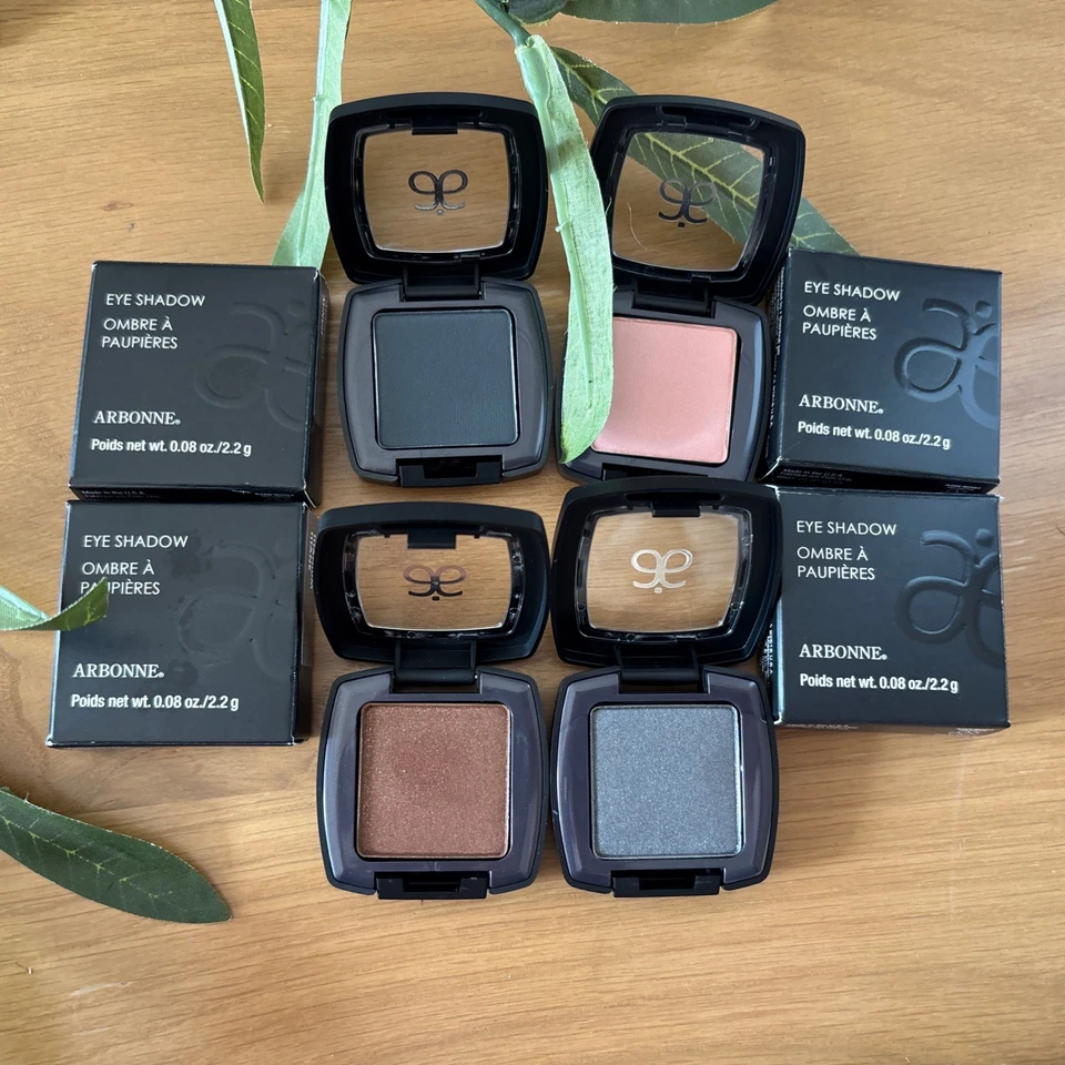 RARE LOT OF 4 🌸 Arbonne Eye Shadow Midnight Chocolate Petal Titanium New .08 oz - Image 1 of 3