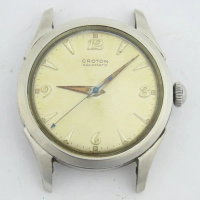 Croton Aquamatic Men’s 34 MM Stainless-steel Vintage Mechanical Wristwatch - Image 1 of 4