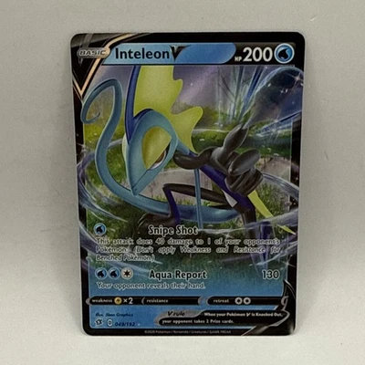 Pokémon Inteleon V 049/192 Swsh02: Rebel Clash Holo LP Tcg Collectible Card - Image 1 of 2