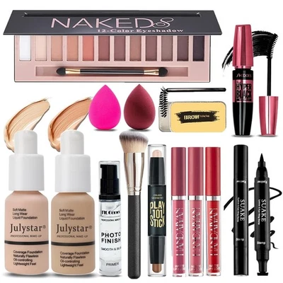 All in One Makeup Kit for Women Full Kit, Makeup Set 12 Colors Eyeshadow, Fou... - Image 1 of 4
