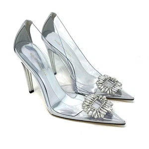 Good American Cinder-Rella Pumps Größe 9,5 Glas Lucite GA275JPB-E - Bild 1 von 12