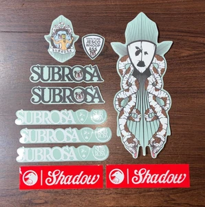 SUBROSA WILD CHILD V1 BMX FRAME STICKER PACK KIT SHADOW + FREE BONUS RARE NEW - Picture 1 of 6