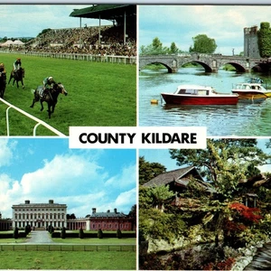 c1970s County Kildare Ireland Horse Racing Castle Bridge River Chrome 4x6 PC M22 - Picture 1 of 3