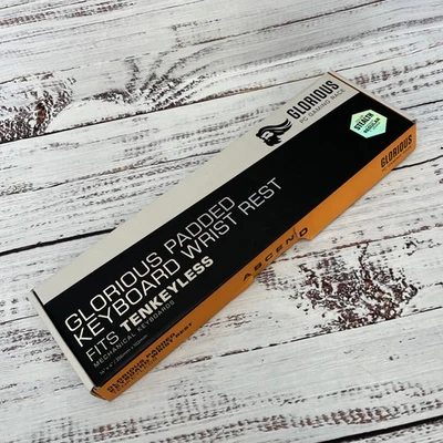 Glorious Padded Keyboard Wrist Rest TKL 14" x 4" Black Regular Thickness Stealth - Image 1 of 4