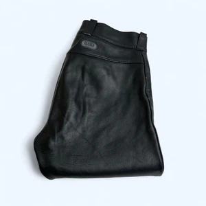 MARS Premium Mens Black Motorcycle Trousers Pants 100% Genuine Leather W29" L31" - Picture 1 of 13