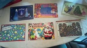 NEW DISNEY MERRIEST NITES NIGHTS 2021 DISNEYLAND ART PHOTO OP POSTCARDS SET of 6 - Picture 1 of 7