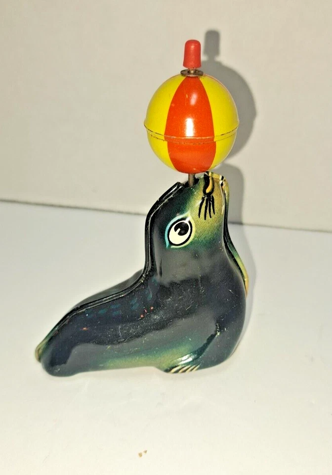 复古 Lehmann AHA 910 锡石摩擦海狮玩具 1950 年代 — 第 1/4 张图片