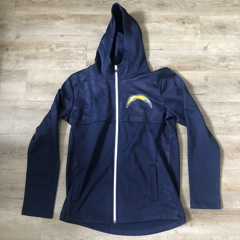 Fanatics Los Angeles Chargers NFL Football Zip Up Jacket Blue Mens Size Medium Cover