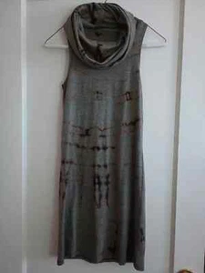 American Apparel cowl neck Olive Green Tie dye pullover sleeveless dress XS - Picture 1 of 1