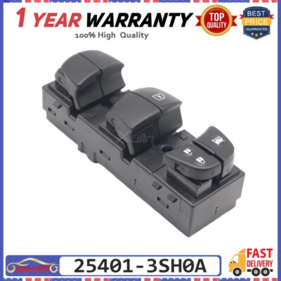 Nuevo interruptor de ventana eléctrica 25401-3SH0A para Nissan Sentra Leaf JUKE Rogue 2016-2018 Foto 1 de 4