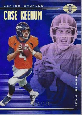 2018 Panini Illusions Blue #64 Case Keenum John Elway /249 - NM-MT - Image 1 of 2