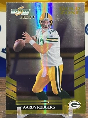 2007 Score Select Gold Zone #61 Aaron Rodgers /50 Green Bay Packers Color Match - Image 1 of 2