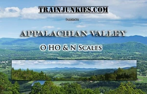 TrainJunkies Appalachian Valley Model Railroad Backdrop - Picture 1 of 6