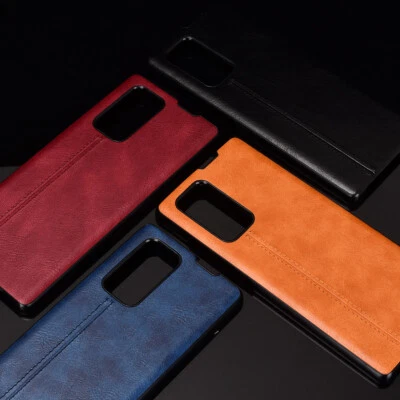 For LG Wing 5G, Luxury Shockproof Hybrid Retro PU Leather Hard PC Case Cover - Image 1 of 4