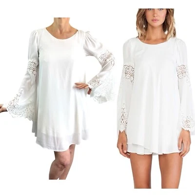 For Love And Lemons Size S 8 10 Aus (6 8 US) White Lace Festival Dress - Image 1 of 4