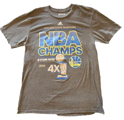 Camiseta 2015 Golden State Warriors Locker Room 4X Champs Para hombres L Grande Adidas Foto 1 de 4