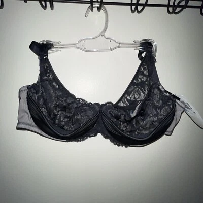 Nuevo con etiquetas Sujetador Calvin Klein Spring Rose Sin Forro Balconette Talla 36C QF5898-001 Negro Foto 1 de 4