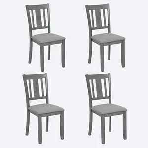 Wooden Dining Chairs Set of 4, Kitchen Chair with Padded Seat, Upholstered Side - Picture 1 of 9