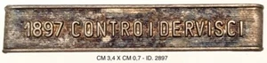 CAMPAGNE D’AFRICA CONTRO I DERVISCI BARRETTA ARGENTO PER MEDAGLIA RE UMBERTO I° - Bild 1 von 2