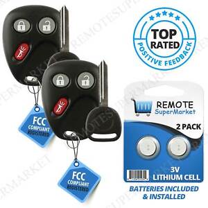 2x Replacement Key Fob Remote High Security Key for Buick Chevy GMC Circle 