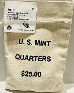 2018-P AMERICA THE BEAUTIFUL QUARTERS BLOCK ISLAND (RI) $25 UNOPENED BAG NO BOX - Picture 1 of 1
