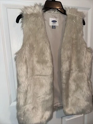 Chaleco de moda de piel sintética azul marino antiguo talla XS bolsillos laterales nuevo sin etiquetas Foto 1 de 4