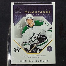 JOHN KLINGBERG  2018/19  SP Authentic  ROOKIE Year  Milestones  #RYM-JK  Stars