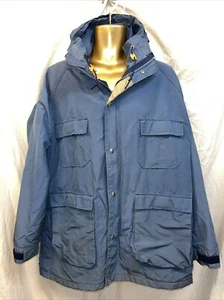 VTG Woolrich Hooded Rain Jacket Parka Men's XL Hooded Lined Full Zip MADE IN USA - Picture 1 of 20