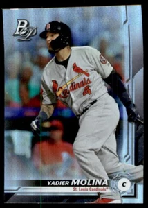 2019 BOWMAN PLATINUM SKY BLUE YADIER MOLINA ST. LOUIS CARDINALS #28 - Picture 1 of 2