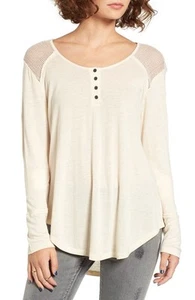 $ 39,50 NEU MIT ETIKETT RIP CURL LUNA NETZDETAIL HENLEY TOP NATUR Elfenbein MEDIUM Code F241 - Bild 1 von 4