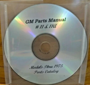 GM Parts Manual Disc, #11 & 11A, Models Through 1975, Free US Ship - Bild 1 von 1