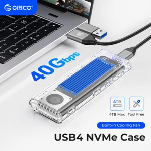 Boîtier SSD ORICO 40 Gbit/s USB4 M.2 NVMe avec ventilateur de refroidissement boîtier M2 NVMe - Photo 1/20