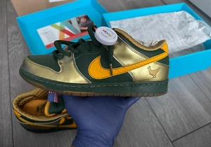 Nike SB Dunk Pro Low Doernbecher DB 2018 Size 9 Green Gold Joey Bates New - Picture 1 of 9