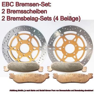 EBC Kit de Freins 2x MD621X+2x FA244HH pour Aprilia Benelli Moto Guzzi - Photo 1/3
