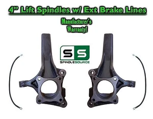 4" Lift Spindle Kit DOT Approved Brakelines FOR 09 - 14 Ford F-150 2WD - Picture 1 of 1