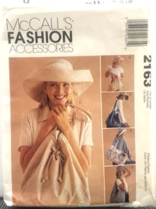 McCall's Fashion Accessories Pattern #2163 - Hats & Totes (One Size) - Picture 1 of 2
