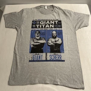 Andre The Giant Vs Adam Scherr Wrestling Dream Match Shirt Braun Strowman Large - Picture 1 of 9