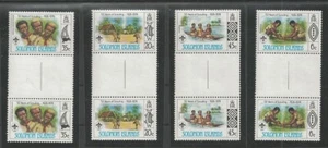 1978 Solomon Islands Boy Scouts 50th anniversary gutter pairs - Picture 1 of 1