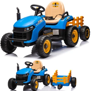 Traktor / Schlepper / Bulldog mit Anhänger Kinderauto Fernbedienung Tractor Blau - Bild 1 von 11