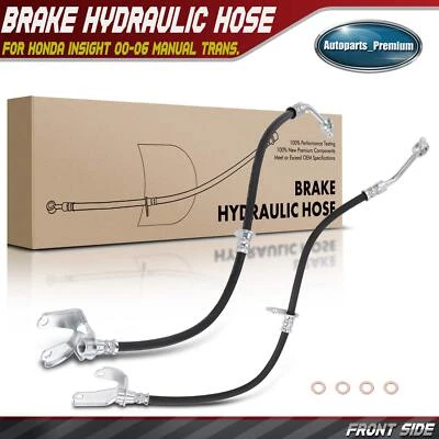 2x Front Brake Hydraulic Hose for Honda Insight 2000-2006 L3 1.0L Manual Trans. - Image 1 of 4