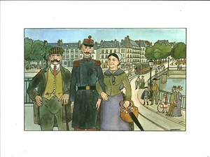 Fac-similé d'aquarelle de J. Bruneau Nantes du bon vieux temps planche no 8 - Picture 1 of 1